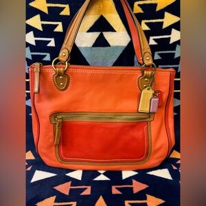 Coach East West Color Block Tote